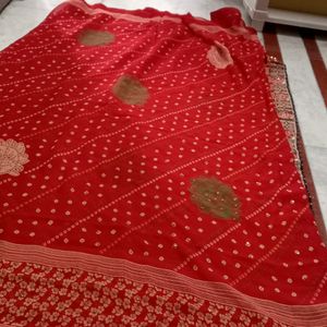 New Georgette Red Saree!!!