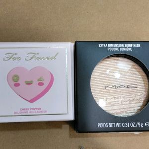 Too Faced Cheel Popper And Mac Highlighter 💕