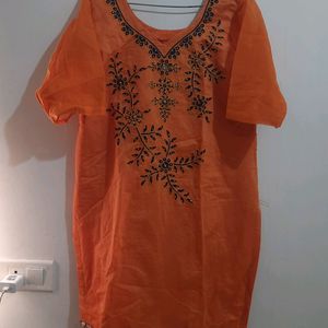 Orange Kurta Set For Women