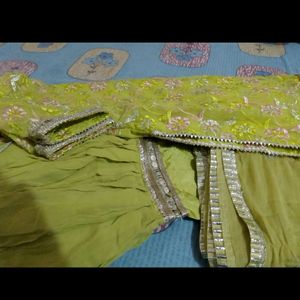 Beautiful Mehndi Green Sharara Set