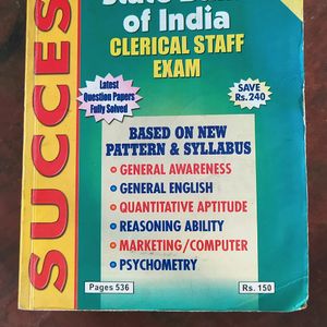 State Bank Of India Clerical Staff Exam Book