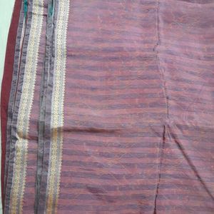 Cotton Silk Saree With Unstiched Blouse