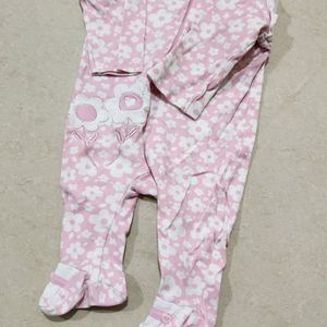 Juniors Baby Pink + Green Explorer Onesie