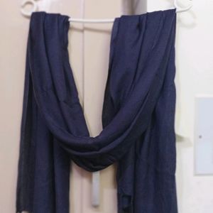 Eid Sale Darkest Navy Blue Plain Stole