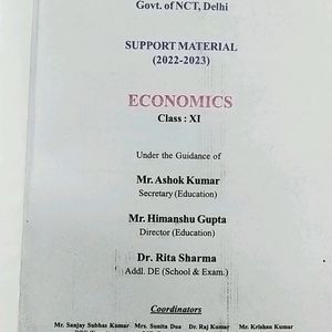 Support Material Class 11 Economics