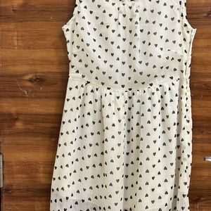 Cute Sleeveless White Dress -Party And casual Wear