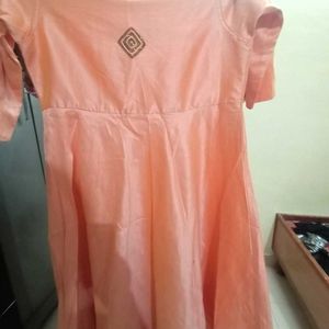 Peach Colour Long Gown