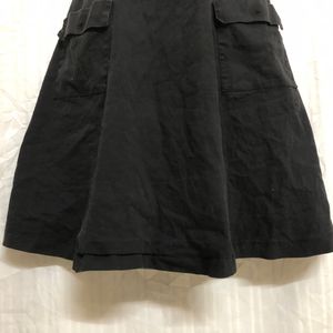 Lindy Bop Black Dungaree Dress Skirt