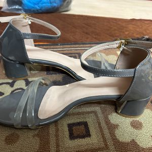 Grey Low Heels