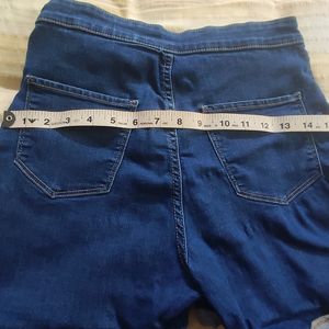 &Denim 12-13 Yr Girls High Waist Shorts