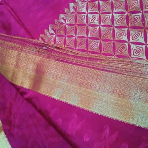 Soft Pink Banarasi Silk Saree