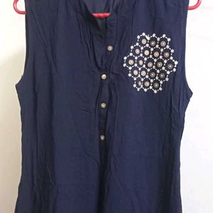 Navy Blue A Line Kurta