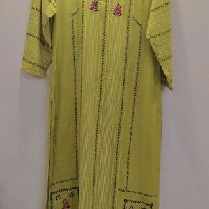 Daily Kurti Lime Green Colour