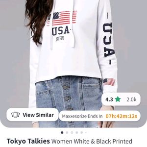 Tokyo Talkies hooded crop sweatshirt!