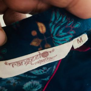 Rajasthani Print A Line Long Kurta