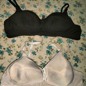 Black And White Combo Padded Bra