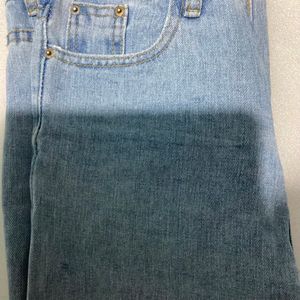 Blue Wide Leg Jeans