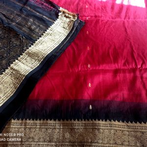 Pure Kanjieevaram Silk Saree Black & Maroon