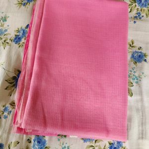 Pink Floral Organza Saree