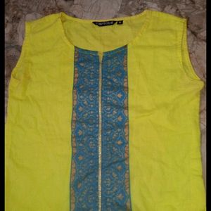 Branded Top Yellow Colour With Size S