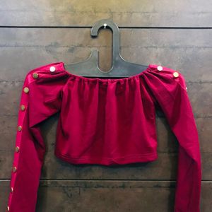 BARDOT RED TOP