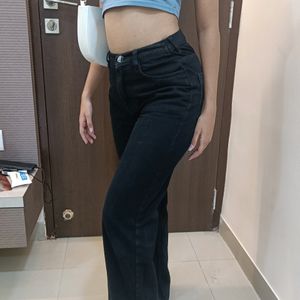 Black Straight Leg Jeans