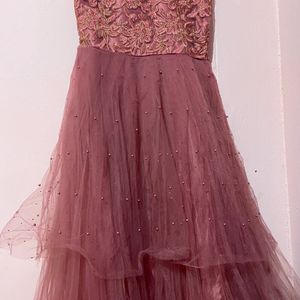 Pink Wedding Or Festive Gown With Cups