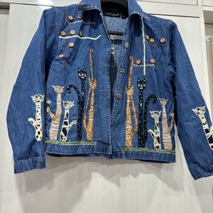 Printed  Denim Jacket