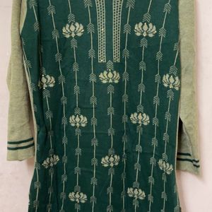 Green Woollen Kurta