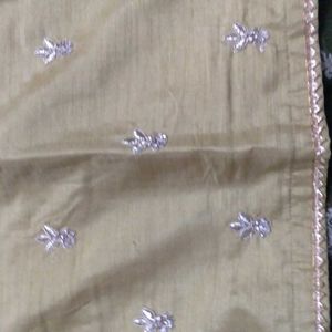 Olive Green Silk Saree