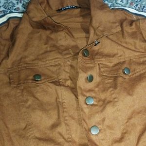 Brown Denim Jacket For Girls/Women