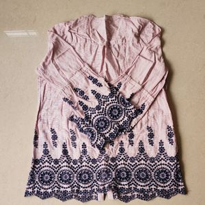 Pink And Blue Tunic Top