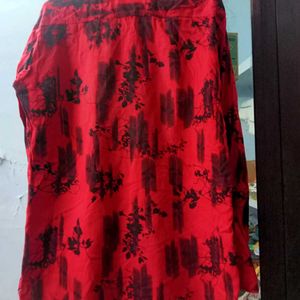 Shirt  38* Size Red Colour and Black Design