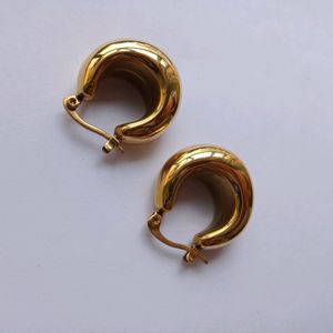 Thick Gold Plated Hoops