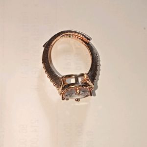 COPPER GOLD DIAMOND RING