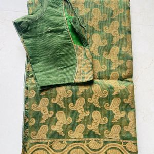 Green Kota doria Saree