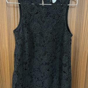 H&M Black Lace Top