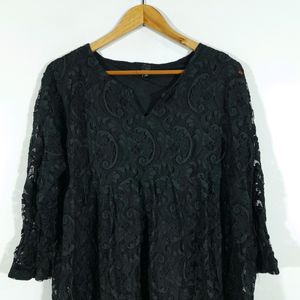 Black Knitted Lace Dress Fix Price