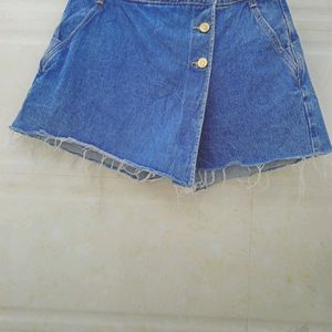 ZARA DENIM CROSSOVER SKORTS FOR WOMEN'S