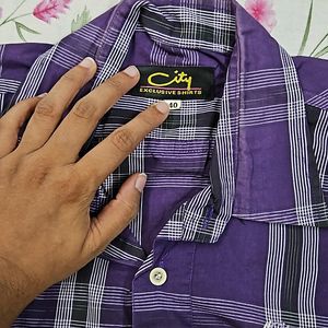 Violet Checked Shirt