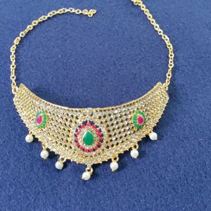 Beautiful CZ High Neck Choker Neckl