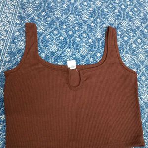 Cute brown CROP Top