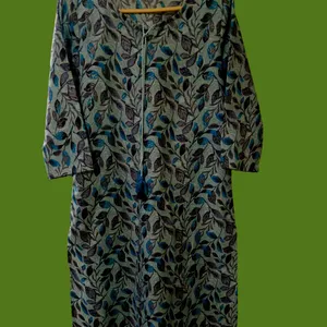 1pc Printed Cotton Blend Kurta