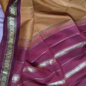 Pure Silk Single Side Bordered Saree