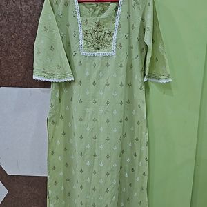 Mint Cotton Kurti