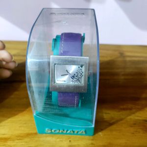 Sonata Lavender Colour Watch For Women