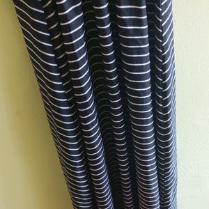 Striped Dress With Side Elastic Waist