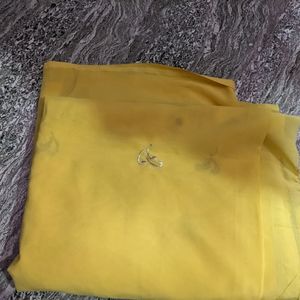 Yellow Embroided Saree