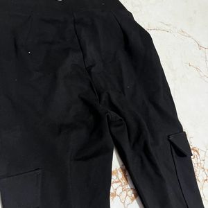 Black Trousers With Side Pocket