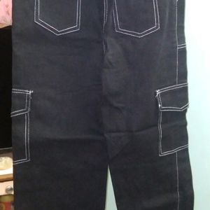 Black Cargo Jeans